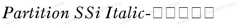 Partition SSi Italic字体转换